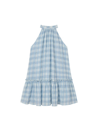 plaid collar dress