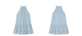 plaid collar dress