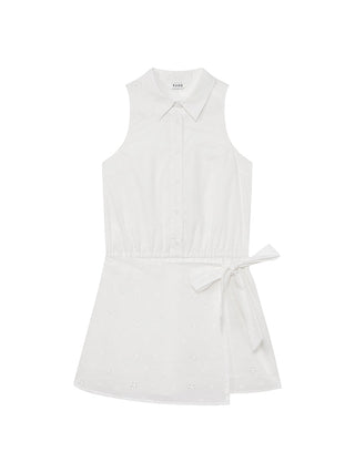 lace-up sleeveless dress
