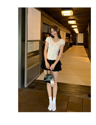 lace waist shirt