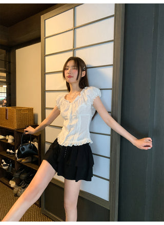 lace waist shirt