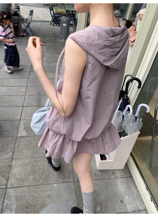 hooded tooling dress