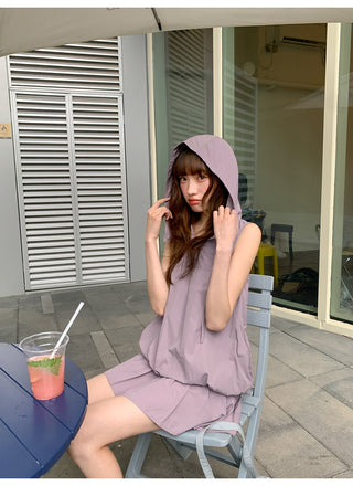 hooded tooling dress
