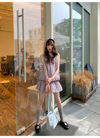 hooded tooling dress