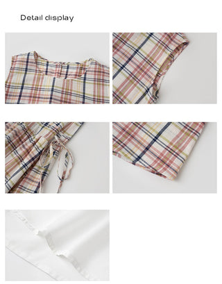 plaid lace dress