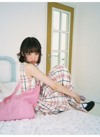 plaid lace dress