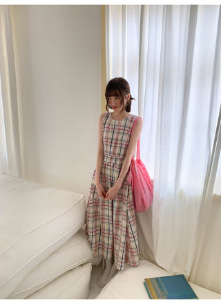 plaid lace dress