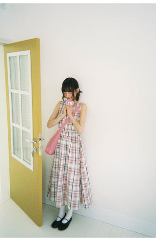 plaid lace dress