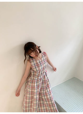 plaid lace dress