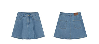denim a-line skirt