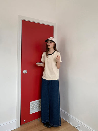 dark cropped jeans