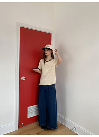 dark cropped jeans