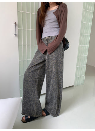 leopard print jeans