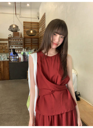 red lace suit