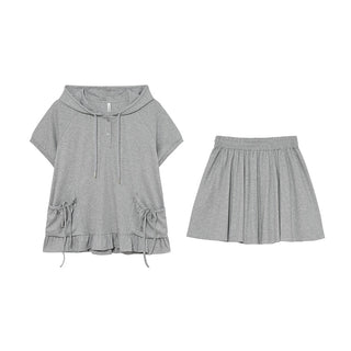 gray hooded suit