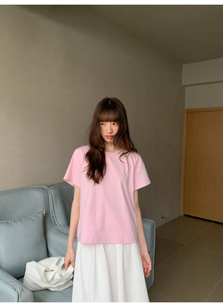 embroidered neck Top
