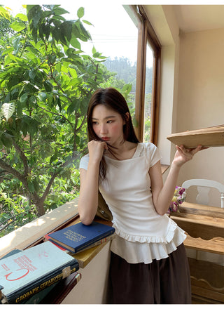 ruffle french Top