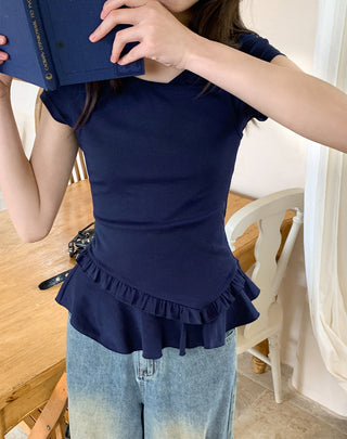 ruffle french Top