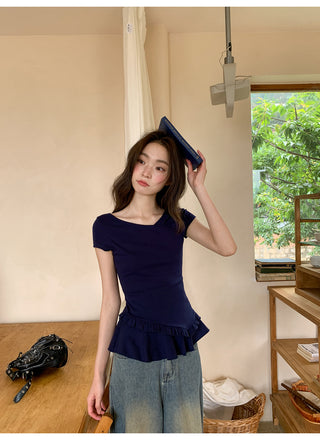 ruffle french Top