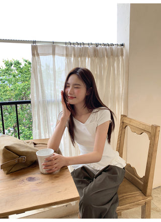 ruffle french Top