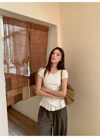 ruffle french Top