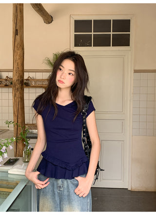 ruffle french Top