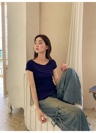 ruffle french Top