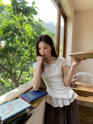 ruffle french Top