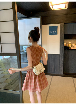 plaid Top dress