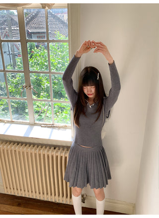 pleated dress set