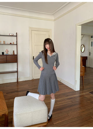 pleated dress set