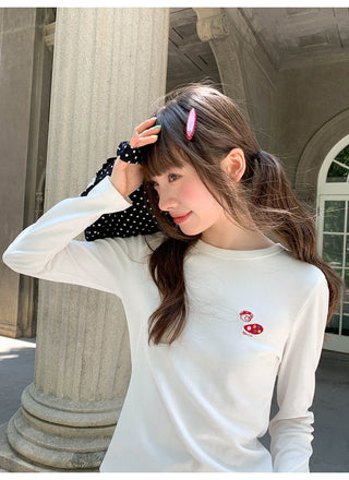 bear embroidery Tops