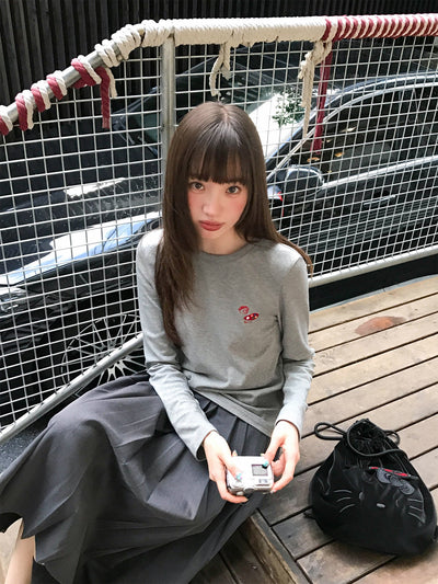 bear embroidery Tops