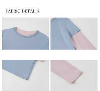 contrast two-piece Tops