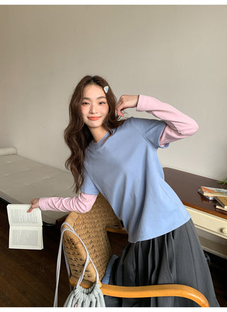 contrast two-piece Tops