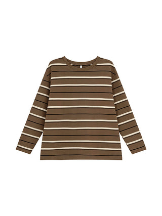 striped loose Tops