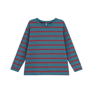 striped loose Tops