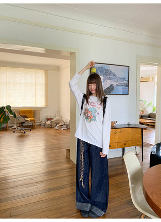 cartoon print Tops