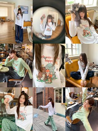 cartoon print Tops