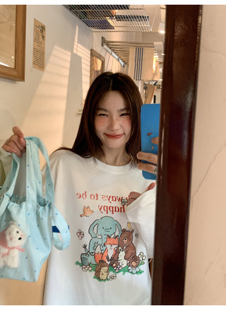 cartoon print Tops