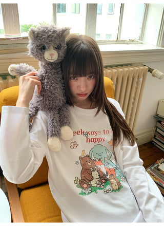 cartoon print Tops