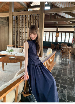stand collar Tops suit