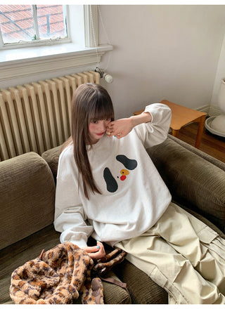 dog print sweater