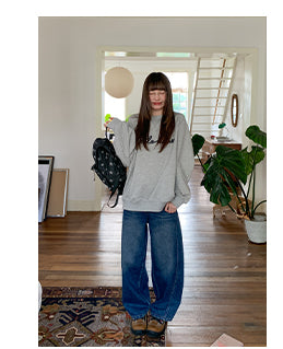 letter rope sweater