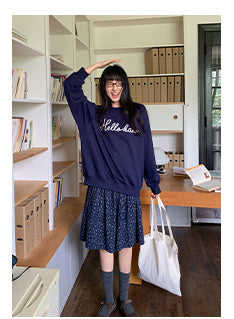 letter rope sweater
