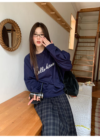 letter rope sweater