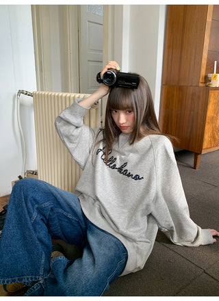 letter rope sweater