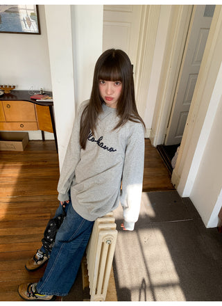 letter rope sweater