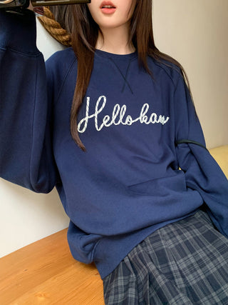letter rope sweater