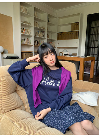 letter rope sweater